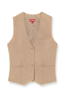 STAUD BRETT VEST   CAMEL Outlet