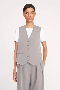 STAUD BRETT VEST  HEATHER GREY HEATHERGREY Hot