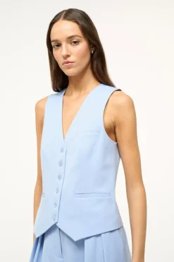 STAUD BRETT VEST   PERIWINKLE Sale