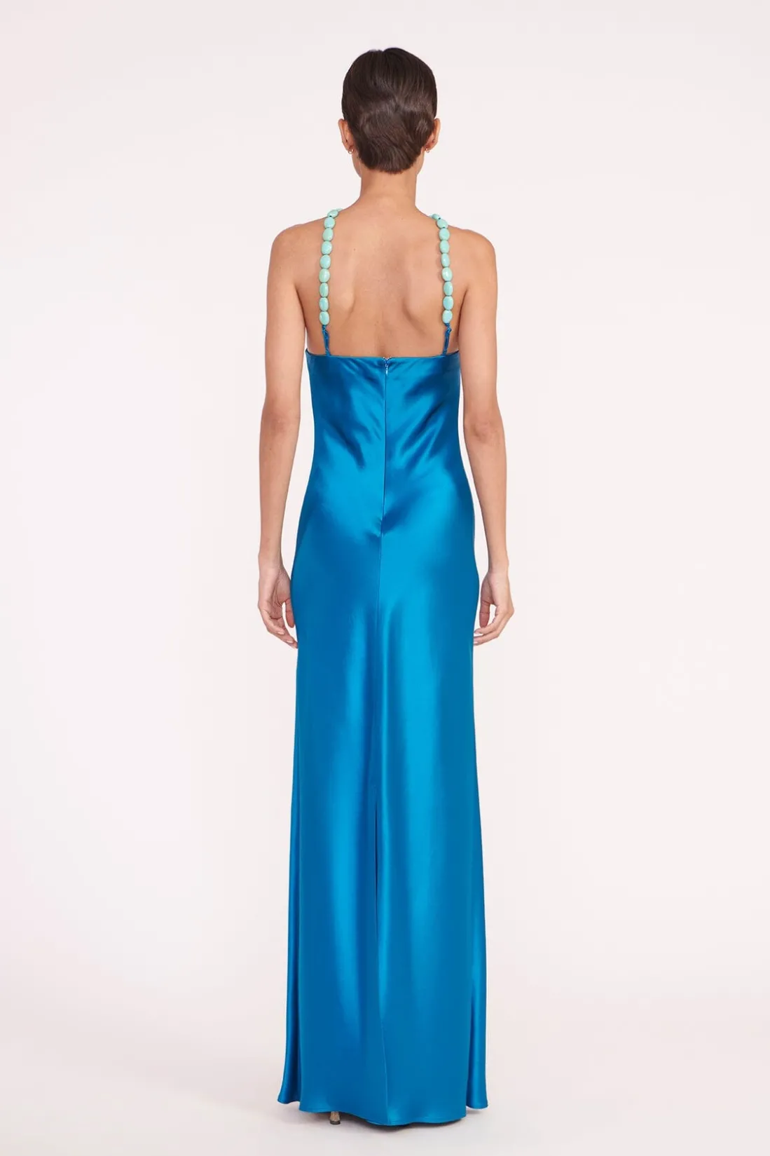 STAUD CADENCE DRESS ISLAND BLUE ISLANDBLUE