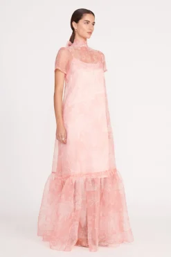 STAUD CALLUNA DRESS  CHERRY BLOSSOM IVORY TOILE CHERRYBLOSSOMIVORYTOILE New