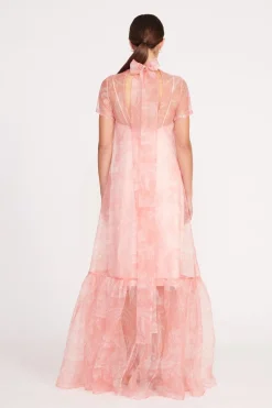 STAUD CALLUNA DRESS  CHERRY BLOSSOM IVORY TOILE CHERRYBLOSSOMIVORYTOILE New
