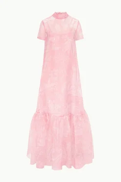 STAUD CALLUNA DRESS  CHERRY BLOSSOM IVORY TOILE CHERRYBLOSSOMIVORYTOILE New
