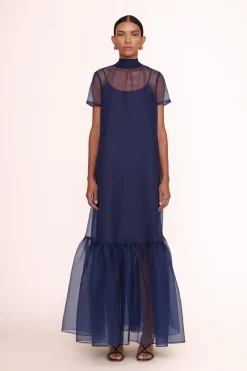 STAUD CALLUNA DRESS   NAVY Outlet