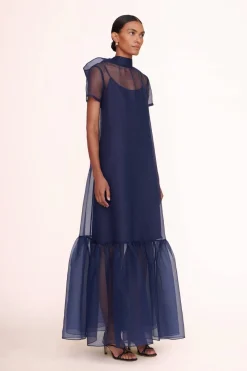 STAUD CALLUNA DRESS   NAVY Outlet