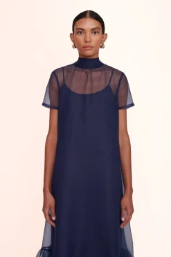 STAUD CALLUNA DRESS   NAVY Outlet