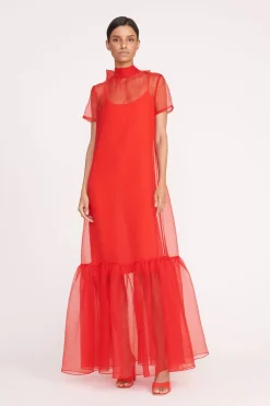 STAUD CALLUNA DRESS  RED ROSE REDROSE Online