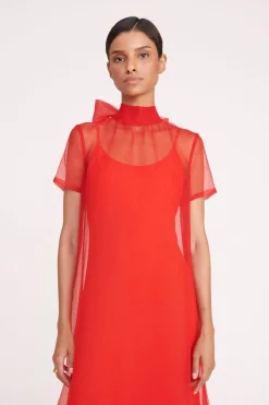 STAUD CALLUNA DRESS  RED ROSE REDROSE Online