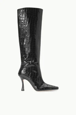 STAUD CAMI BOOT  BLACK CROC EMBOSSED BLACKCROCEMBOSSED Sale
