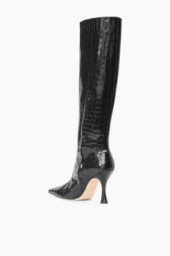 STAUD CAMI BOOT BLACK CROC EMBOSSED BLACKCROCEMBOSSED Sale
