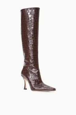 STAUD CAMI BOOT ESPRESSO CROC EMBOSSED ESPRESSOCROCEMBOSSED New