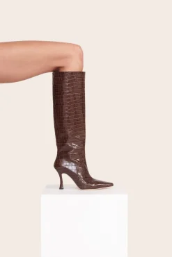 STAUD CAMI BOOT ESPRESSO CROC EMBOSSED ESPRESSOCROCEMBOSSED New