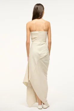 STAUD CARAVAGGIO DRESS   NATURAL Sale