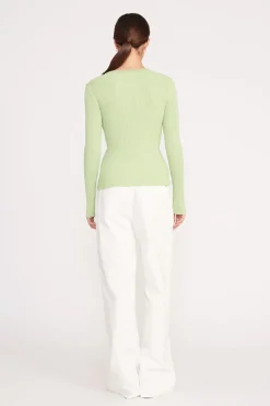 STAUD CARGO SWEATER   MATCHA New