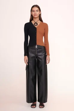 STAUD CARGO SWEATER TAN BLACK TANBLACK Outlet
