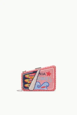 STAUD CARMELLA BEADED CLUTCH  INES PINK STAUDINESPINK Clearance
