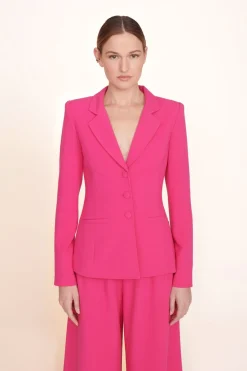 STAUD CARSON BLAZER   MAGENTA Best