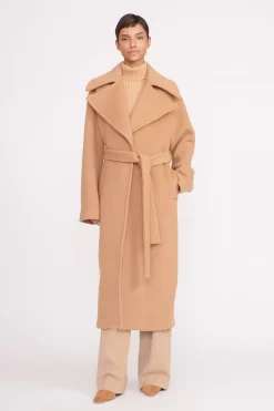 STAUD CARVER COAT   CAMEL Sale