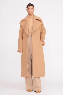 STAUD CARVER COAT   CAMEL Sale