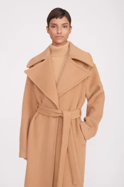 STAUD CARVER COAT   CAMEL Sale