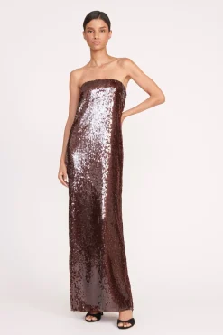 STAUD CASEY DRESS   BRONZE Sale