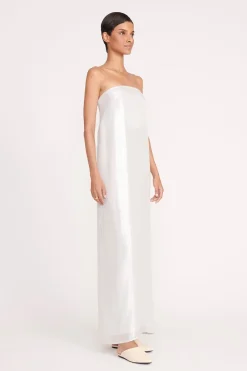 STAUD CASEY DRESS   SILVER