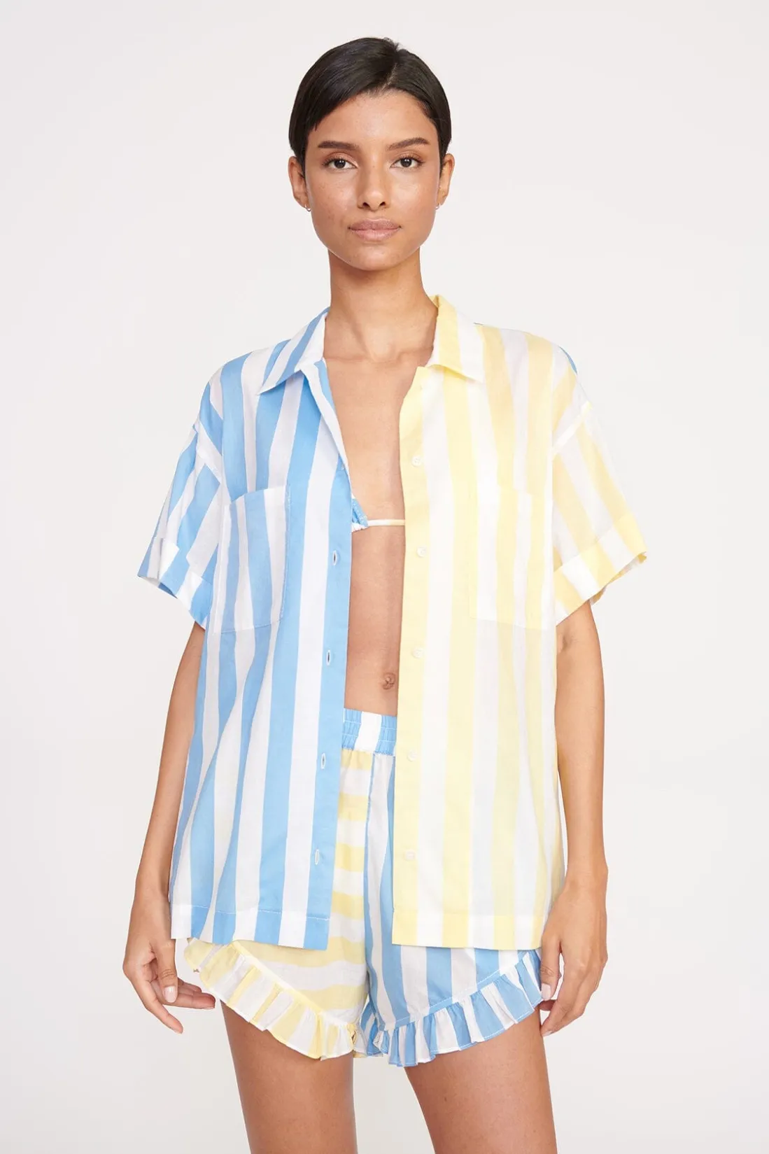 STAUD CHANNING TOP BUTTERCUP SEASHORE STRIPE BUTTERCUPSEASHORESTRIPE