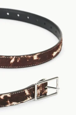 STAUD CLASSIC WAIST BELT  BROWN & TAN HAIRCALF BROWN&TANHAIRCALF Best