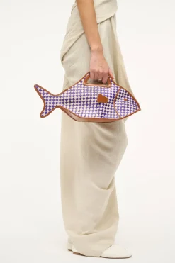 STAUD CLEO FISH BASKET BAG  COCONUT CHECK COCONUTCHECK Discount