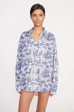 STAUD COLTON SHIRT  BLUE TOILE BLUETOILE