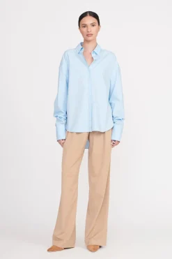 STAUD COLTON SHIRT  FRENCH BLUE FRENCHBLUE Sale