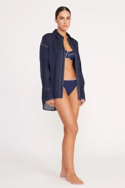 STAUD COLTON SHIRT NAVY WHITE NAVYWHITE Clearance
