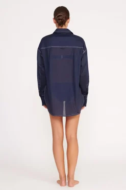 STAUD COLTON SHIRT NAVY WHITE NAVYWHITE Clearance