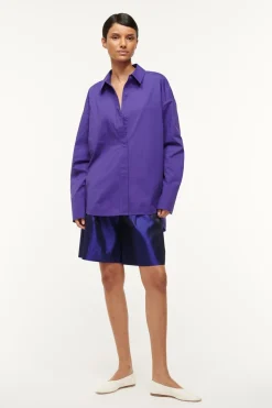 STAUD COLTON SHIRT   VIOLET Outlet