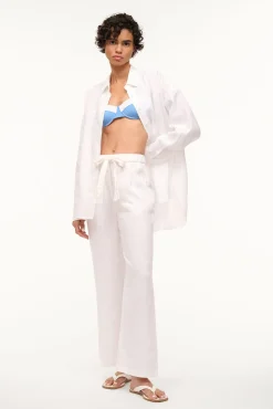 STAUD COLTON SHIRT   WHITE