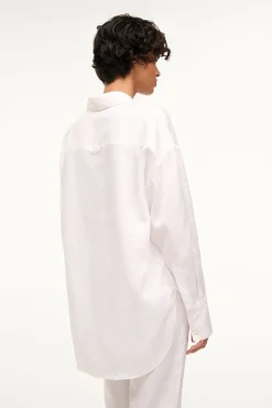 STAUD COLTON SHIRT   WHITE