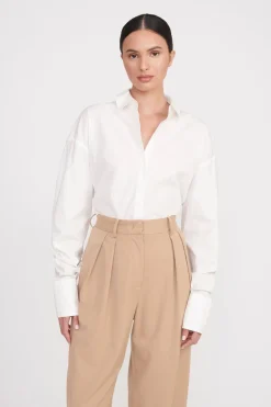 STAUD COLTON SHIRT   WHITE Discount