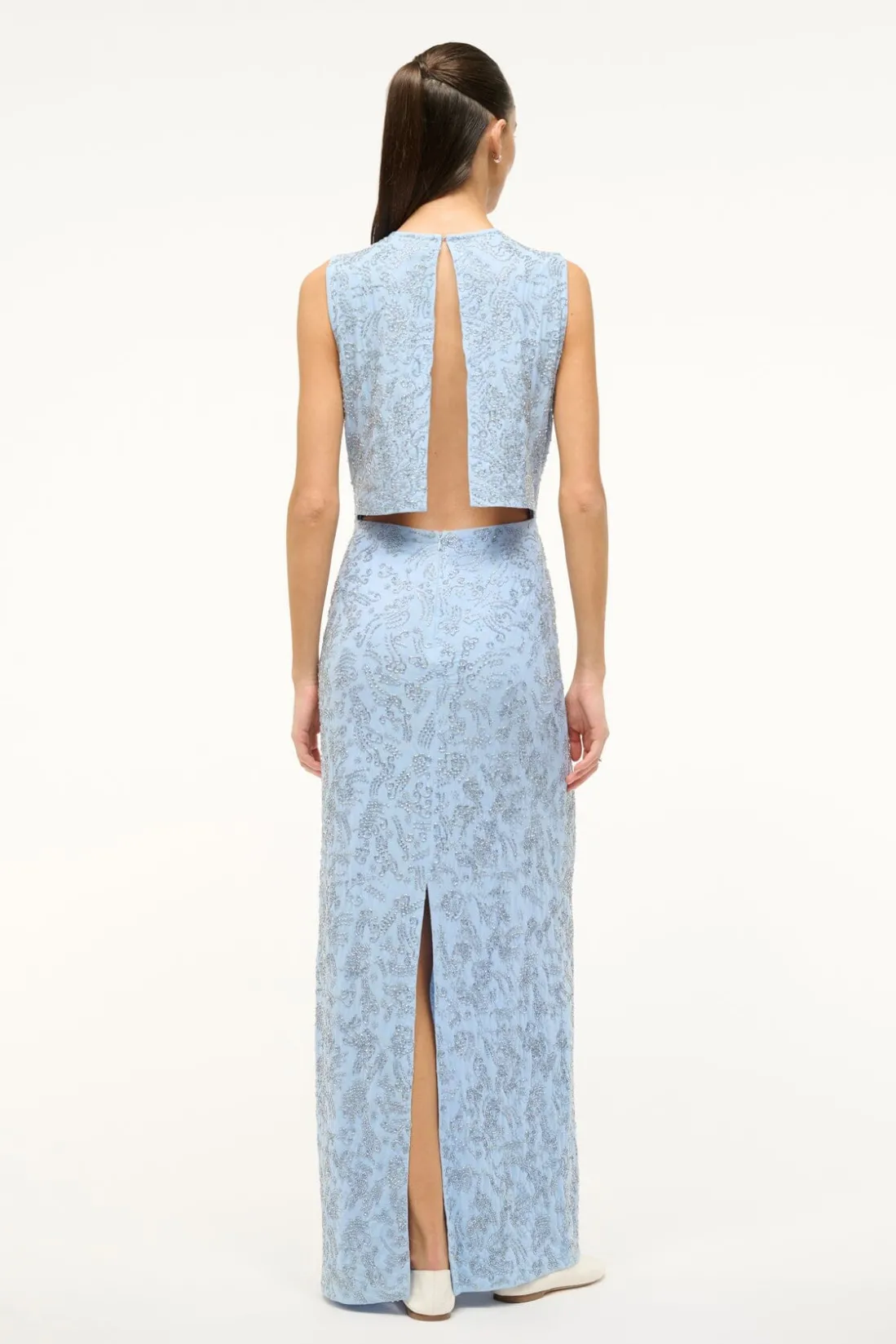 STAUD COMO DRESS PERIWINKLE Best