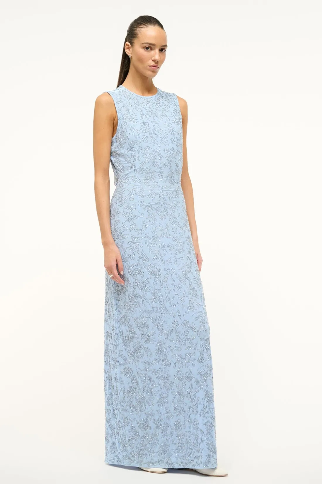 STAUD COMO DRESS PERIWINKLE Best