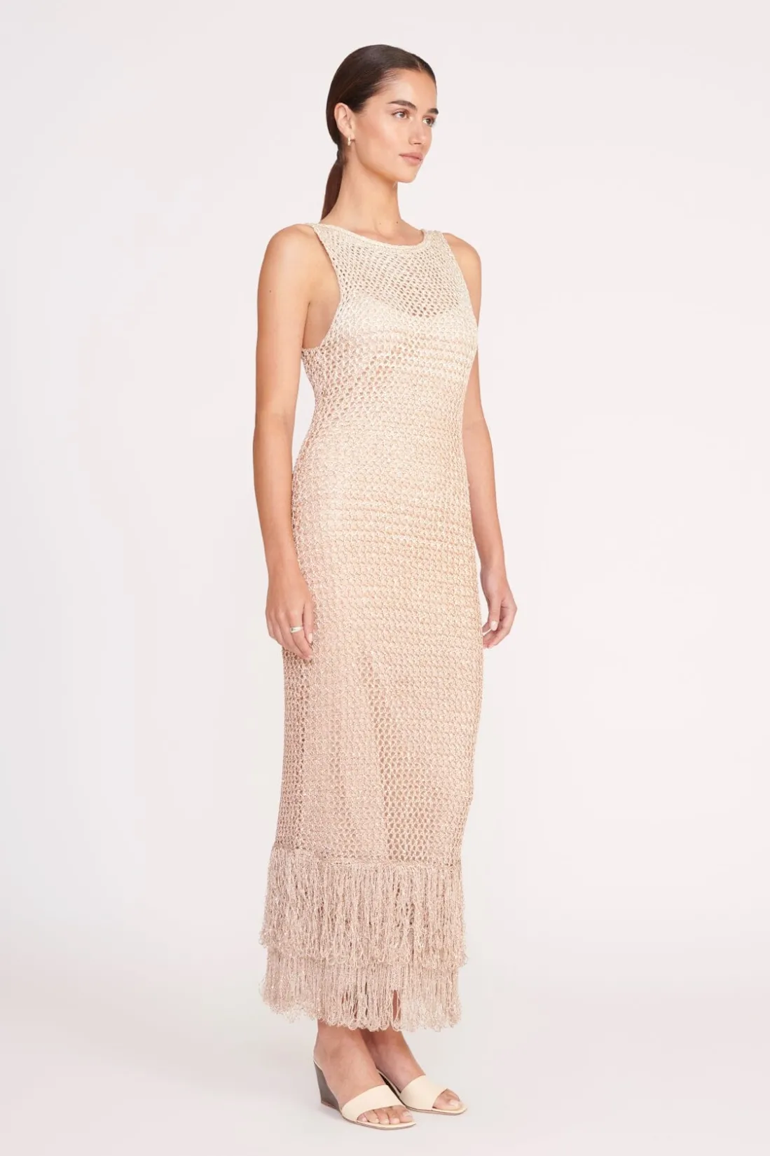 STAUD CONSTANZA DRESS BEIGE MULTI BEIGEMULTI Best