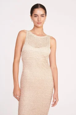 STAUD CONSTANZA DRESS BEIGE MULTI BEIGEMULTI Best