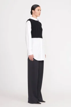 STAUD COOPER TOP  BLACK WHITE BLACKWHITE Hot