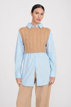 STAUD COOPER TOP CAMEL FRENCH BLUE CAMELFRENCHBLUE Online