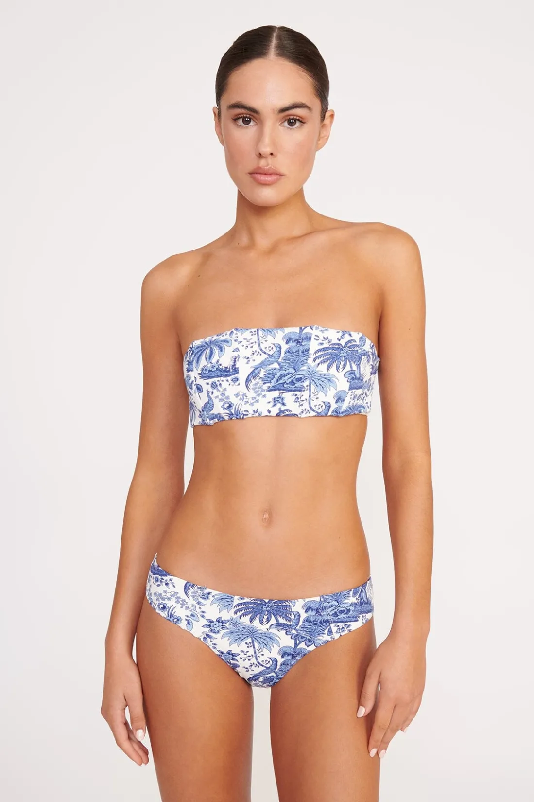 STAUD CORSAGE BIKINI BOTTOM BLUE TOILE BLUETOILE Best