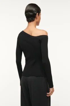 STAUD CRAFTSMAN SWEATER   BLACK Outlet