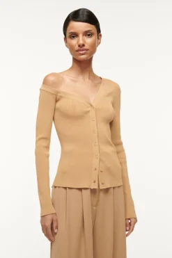 STAUD CRAFTSMAN SWEATER   CAMEL Sale