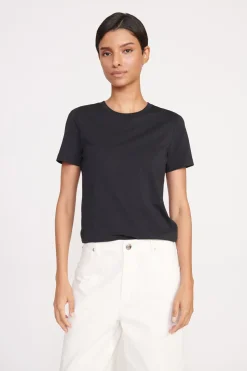 STAUD CREW NECK T SHIRT   BLACK New