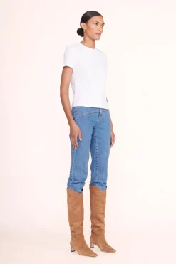STAUD CREW NECK T SHIRT   WHITE Outlet