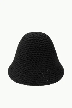 STAUD CROCHET HAT   BLACK New