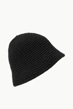 STAUD CROCHET HAT   BLACK New